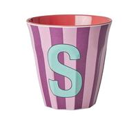 Gobelet rayé en mélamine LETTRE S rice, Medium 250 ml multicolore TU