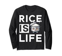 Rice is Life Aliments philippins Asiatique Amour Riz Manche Longue