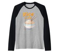 Rice Is Life - Amateur de riz Manche Raglan