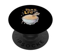 Rice Is Life - Amateur de riz PopSockets PopGrip Adhésif