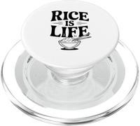 Rice is Life Funny Foodie pour Les Amateurs de Nourriture PopSockets PopGrip pour MagSafe