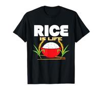 "Rice is life" - Funny Rice - Texte - Humour - Happy - Food T-Shirt