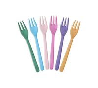 RICE La Joie de Vivre Lot de 6 fourchettes à dessert en mélamine Multicolore