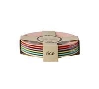 Rice Lot de 6 assiettes en mélamine unies
