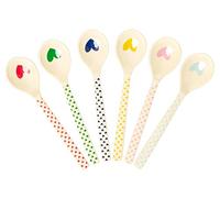 Rice Lot de 6 cuillères à café en mélamine avec cœurs