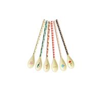 Rice Lot de 6 cuillères à latte en mélamine - All You Need is Love and ... Prints