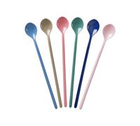 Rice, Lot de 6 cuillères à latte en mélamine assorties - (MESPO-6ZLPH4)