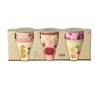 Rice Lot de 6 gobelets en mélamine Coral Ocean Prints - 250 ml