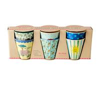 Rice - Lot de 6 tasses en mélamine de taille moyenne - Imprimé funky