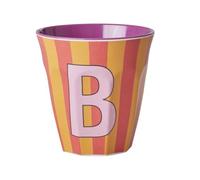 Rice Melmain Gobelet moyen pour garçon - Lettre B - Gobelet pour enfant - Gobelets de camping Vaisselle de camping Tasse en mélamine incassable sans BPA 250 ml