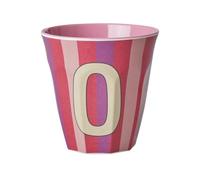 Rice Melmain Gobelet moyen pour garçon - Lettre O - Gobelet pour enfant - Gobelets de camping Vaisselle de camping Tasse en mélamine incassable sans BPA 250 ml