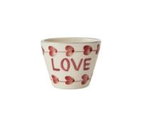 Rice Petite tasse à expresso ovale en céramique, blanc crème, 0,07 l | Peint à la main