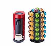 Rice rat Support de dosettes Nespresso avec rangement central supplémentaire pour dosettes (carrousel - 60+ dosettes)