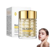 Rice Raw Pulp Essence Crème hydratante pour le visage au riz, crème éclaircissante pour le visage, anti-âge, apaise la sécheresse, améliore la fermeté de la peau et réduit les rides