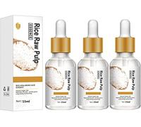 Rice Raw Pulp Face Cream, Anti-wrinkle White Rice Face Serum, White Rice Whitening Cream, Collagen White Rice Face Serum,Lighten Acne Shrink Pores. (3pcs)