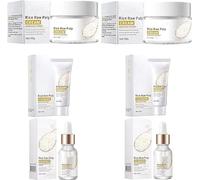 Rice Raw Pulp Face Cream,Crema De Arroz Para Blanquear La Piel,Anti Aging Face Moisturizer Face Cream,White Rice Serum for Face, Deep Moisturizing Nourish Facial Serum (2 Pcs)