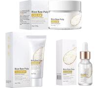 Rice Raw Pulp Face Cream,Crema De Arroz Para Blanquear La Piel,Anti Aging Face Moisturizer Face Cream,White Rice Serum for Face, Deep Moisturizing Nourish Facial Serum (1 Pcs)
