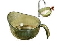 Rice Rinser - With Handle Fine Mesh Clear Large Capacity Kitchen Drainer | Rice Rinser - Features A Fine Mesh Straining System And Clear, Large Capacity Bowl Design that Lets You Wash, Soak