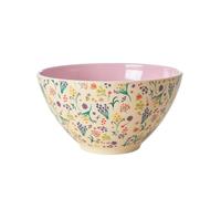Rice Saladier Bol Bol Motif Fleurs Sauvages Vaisselle en Mélamine Vaisselle Enfants Camping BBQ Pique-nique Incassable Sans BPA Vaisselle en plastique 2500 ml
