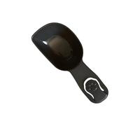 Rice Scooper, Kitchen Grains Cup, 75ml Portable Design, Multifunctional Clip Spatula, Handy Measuring Tool for Flour, Home, Dog and Cat Food, Household, Soybean, Serving, Cooking Use, Black Color