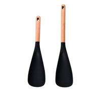 Rice Scooper - Lot de 2 cuillères antiadhésives pour ustensiles de cuisine | Manche en bois Spatule Spoon Kitchen Utensils qui servent spatule pour la maison (34 x 7 x 2 cm)