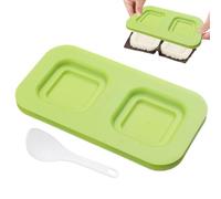 Rice Shaper Mold - Sushi Rice Mold Set, 7.87x4.13x0.98 inches Onigiri Maker Press with Paddle Tool, Triangle Square Round Riceball Molder for Kitchen Accessories