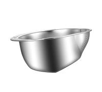 Rice Strainer Bowl - Food Strainer ? Stainless Steel Rice Rinser ? Rice Colander Bowl with Side Drainers ? Inclined Bottom Rice Drainer ? Washing Bowl for Cleaning Fruits, Vegetables and Beans