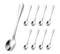 Riceel Lot de 8 mini cuillères à café en acier inoxydable - 7,5 x 1,6 cm - Cuillères à café à expresso pour épices, sel, amusement Little Scoops