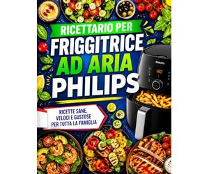 Ricettario per friggitrice ad aria Philips: Oltre 100 idee gustose per pasti croccanti e leggeri: colazioni, antipasti, secondi, contorni, piatti ... e soluzioni veloci per tutta la famiglia