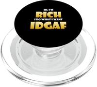 Rich Costume IDGAF Meme Personalized Wealthy Person Success PopSockets PopGrip pour MagSafe