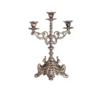 Rich Iron Chandelier Bougeoir en Fonte candélabre Chandelier Support candélabres Décoration de cheminée(3 Chambers)
