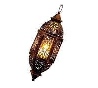 Rich Iron Chandelier Bougeoirs en Fer sur Le thème des Marocains for Jardin Décoration de cheminée(Black Brush Gold,L)