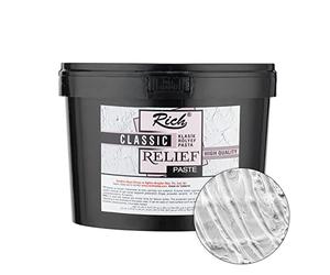 RICH Pâte structurelle fine 3,5 kg dans un seau - Blanc - Mastic à modeler pour les fournitures artistiques - Pâte à modeler à grain fin - Idéal également comme spatule / mastic