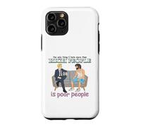 Rich Poor People Funny Class Satire Meme Citation Dark Humour Coque pour iPhone 11 Pro
