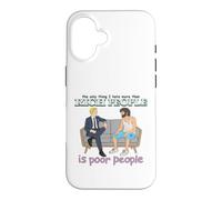 Rich Poor People Funny Class Satire Meme Citation Dark Humour Coque pour iPhone 16