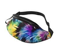 Rich&Rabbit Bear Dancing Tie Dye Sac banane multifonction pour randonnée, voyage, course à pied, randonnée en montagne, noir, One Size