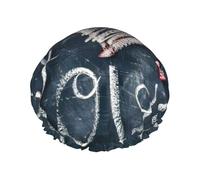 Rich&Rabbit Bonnet de douche avec inscription « I Love You Words with Hearts » pour femme - Bonnet de bain élastique et réutilisable - Double couche