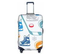 Rich&Rabbit Éléments de hockey, impression créative à motifs, housse de valise, lavable, housse de protection pour bagages, décorative, 45,7-81,3 cm, blanc/jardin opulent, m