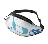 Rich&Rabbit Hockey Elements Creative Pattern Print Sac banane multifonction pour la randonnée, les voyages, la course à pied, les randonnées en montagne, noir, One Size
