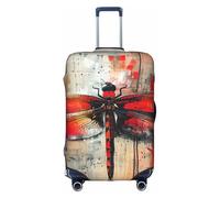 Rich&Rabbit Housse de bagage lavable avec imprimé abstrait et libellules rouges (45,7-81,3 cm), Blanc., m
