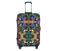 Rich&Rabbit Housse de protection de bagage de voyage avec motif papillon dessiné à la main, lavable, housse de protection pour bagages (45,7 à 71,6 cm), blanc, M