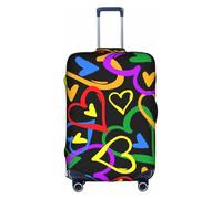 Rich&Rabbit Housse de protection de bagage de voyage lavable avec imprimé arc-en-ciel Gay Pride (45,7-81,3 cm), blanc, S