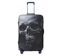 Rich&Rabbit Housse de protection de bagage de voyage lavable motif tête de mort fantôme d'horreur (45,7-81,3 cm), blanc, S