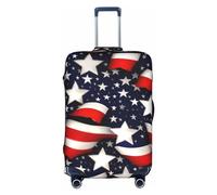 Rich&Rabbit Housse de protection lavable pour valise, motif drapeau américain, étoiles, rayures (45,7 à 81,3 cm), blanc, X-Large
