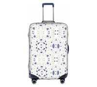 Rich&Rabbit Housse de protection lavable pour valise, motif floral dessiné à la main (45,7 à 81,3 cm), blanc, Large
