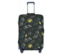 Rich&Rabbit Housse de protection lavable pour valise, motif graffiti, skateboard, 45,7 à 81,3 cm, blanc, Large