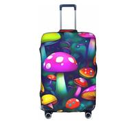 Rich&Rabbit Housse de protection pour bagages de voyage avec motif champignon brillant, lavable, 45,7 à 81,6 cm, blanc, L