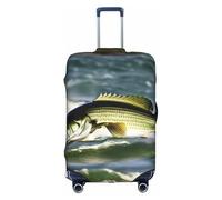 Rich&Rabbit Housse de protection pour valise avec imprimé vagues de pêche à la perche, lavable, 45,7 à 81,3 cm, blanc/jardin opulent, s