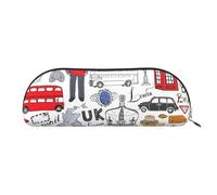 Rich&Rabbit Pochette à fermeture éclair polyvalente avec imprimé « I Love London » pour petits accessoires et petites pièces, doré, One Size