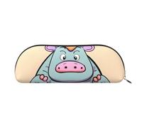 Rich&Rabbit Pochettes polyvalentes à fermeture éclair avec imprimé hippopotame de dessin animé pour petits accessoires et petites pièces, doré, One Size